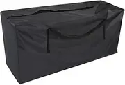 Fenghome Cushion Storage Bag, Roomy Waterproof Fabric Storage Bag with Zipper and Handles for Outdoor/Indoor Patio Furniture Cushions and Pillows, 68 x 30 x 20 inches, Black