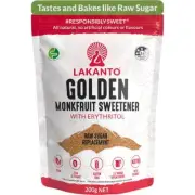 LAKANTO Golden - Monkfruit Sweetener Raw Cane Sugar Replacement 200g
