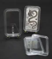Rectangular Coin Capsules for 1 oz Perth Mint Silver Coin Bar - 10 Pieces