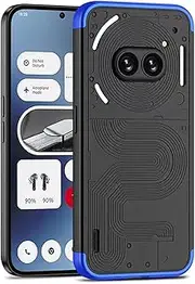 TIANYUE Case for Nothing Phone (2a), Hard PC Back Case, Slim Case Cover, Scratch Protection, Shockproof Protective Case for Nothing Phone (2a)-Blue Black
