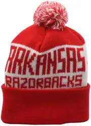 Arkansas Razorbacks Cuffed Pom Knit Hat