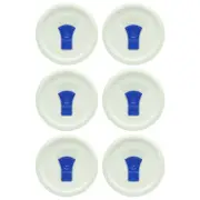 Corningware FW16 Round Vented Plastic Replacement Lid with Blue Tab (6-Pack)