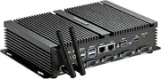 KINGDEL Fanless Industrail Computer, Mini Desktop PC with Celeron 1037U Dual Core CPU, 8GB RAM, 512GB SSD, 2xNICs, 4xUSB 3.0, 4xCOM RS232, HD Port
