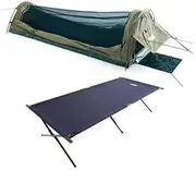 Adventure Kings Single Swag Kwiky 50mm Mattress + Camping Stretcher Bed 1m Wide