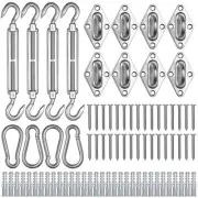 Sun Shade Sail Rectangle Stainless Steel hardware installation kit 8inch 2 pack