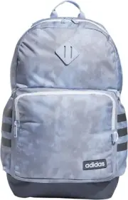 《NEW》adidas Classic 3S 4 Backpack,Stone Wash Blue Dawn-Light Onix/White/Onix Gre