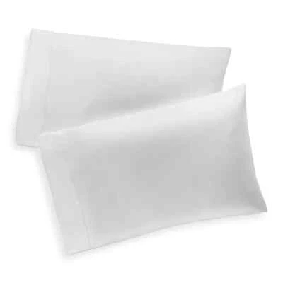 Ralph Lauren Home L14118 Studio White RL Organic Sateen Pillowcase Pair STANDARD