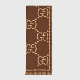 GUCCI 圍巾 Schal aus GG Wolle