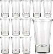 [PackMyProduct] 12 x 15ml Clear Glass Mini Shot Glasses | Small Heavy Base Whiskey Shot Glasses for Spirits, Tequila, Vodka, Jelly Shots, Desserts, Dipping Sauces, Candles, Food, Beverage, Espresso