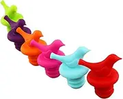 Little Bird Wine Bottle Stopper by (Assorted Colour, Set of 6)