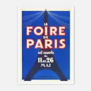Galrie Vintage La Foire de Paris Poster - Iconic French Event Art Print, White Frame, 70 x 100cm (28 x 40inch)