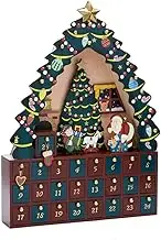 Kurt Adler Christmas Tree 24-Piece Advent Calendar, 16-Inch