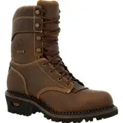 GEORGIA BOOT Men's 9" AMP LT Logger Composite Toe Insulated Waterproof Work Boot