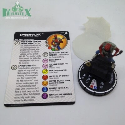 Heroclix Superior Foes of Spider-Man set Spider-Punk #062 Chase figure w/card!