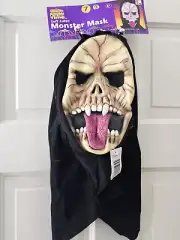 Vintage Kmart Adult Pumpkin Time Soft Latex Tongue Halloween Mask