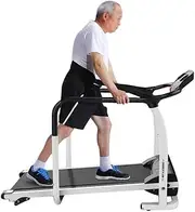 Folding Treadmill Running and Step Machine,Electric Motorized Running Machine,Household Multifunctional Slow-Speed Treadmill with Armrest,for Middle-Aged and Elderly