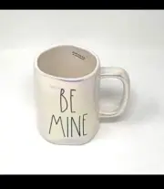 Rae Dunn Be Mine Coffee Mug Iridescent Valentine's Day Cup Gift New Pearlescent