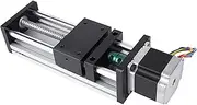 Brilluxa Linear Actuator Sliding Table, 400mm Stroke CNC Guide Rail Slide Table with Nema17 42 Stepper Motor (1204 Screw)