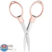 Usaidon Mini Folding Scissors (Rose Gold Stainless Steel) Safe, Durable, and