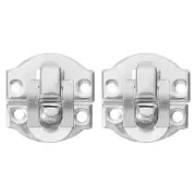 2Set Retro Toggle Hasp Latch, Duckbilled Iron Latch (20x20mm, Silver)