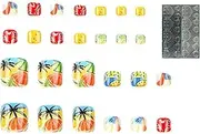 Toe Press On Nails - Summer Toenail Press On,Art Stickers Decals for Adults Daughter Hobby Crafts Family Beach Professional Pedicure Friends