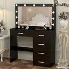 Dressing Table Makeup Vanity Set with Mirror Hollywood 11 LED Lights Desk Drawer