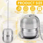 2Pcs Tea Strainers for Loose Tea Stainless Steel Tea Infuser with 2 Drip mp