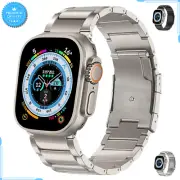 Luxury Strap For Apple Watch Business Titanium Wristband Bracelet Men Fashion