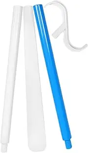 GOOHOCHY Shoe Horn Plastic Long Handle Multi-functional Dressing Stick Comfortable for Sock Removal Travel-friendly