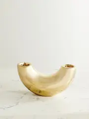[Dinosaur Designs] Dinosaur Designs - Horn Brass Candlestick Holder - Gold - One size One size Gold