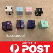 8pcs Infinity Cube Special,Autism Anxiety ADHD Stress Relief Sensory Cube,AUS