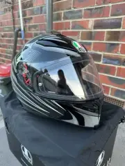 AGV K5 S Hurricane 2.0 Motorcycle Helmet - Black/Silver
