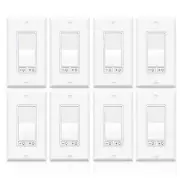 Double Dimmer Light Switch, Greencycle 8PK - 3 Way Dimmer for LED/CFL & Halogen