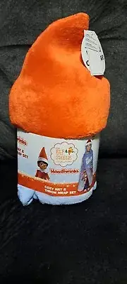 Elf On Shelf Hoodiwinks Kid's Throw Blanket Wrap With Cozy Hat New Gift