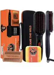 Tame's Beard Straightener Kit Tame the Wild Anti Scald Beard Comb Soap And Comb