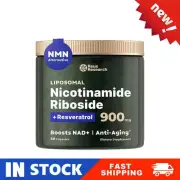 Nicotinamide Riboside+Resveratrol NAD+ Supplement 900mg Anti'Aging;free-shipp