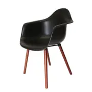 SK Designer Living | Replica Eames DAW Hal Inspired Chair | Black & Walnut