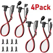 4XSAE Quick Connector Harness 12AWG Extension Cord Sidewall Port For Solar Panel