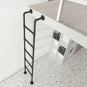 4.9FT/1.5M 9.8FT/3M Multi-Purpose Metal Step Ladder for Home Loft Bunk Bed Ladder Wall Mounted Height Entrance Egress Ladder for Attic,Dorm,Library(146cm/57in)