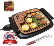 MEJOR Parrilla Electrica Antiadherenten Veggies Carne barbacoa BBQ Grill NUEVO