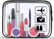 Waterproof Transparent PVC Bath Cosmetic Bag Women Make Up Case Travel Zipper