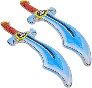 JOINPAYA 2pcs Inflatable Pirate Swords Balloon Props for Birthday Parties Pirate Theme Cosplay Fun Outdoor Play Supplies