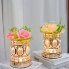 USB LED Crystal Table Lamp Rose Night Light Dimmable Atmosphere Bedside Home Bar