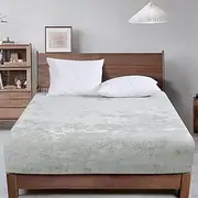 PHF Truly Velvet Fitted Bed Sheet Full Size, 1 Pack Luxury Super Soft Cozy Comfy Fleece Bottom with 15'' Deep Pocket, Suitable for Fall Winter and Spring, No Pillowcases, Sliver Grey