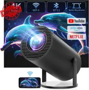 Portable 4K Mini Projector WiFi Bluetooth 1080P Auto Keystone HDMI USB Outdoor