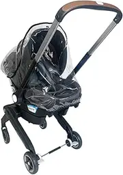 SASHA'S Rain & Wind Cover for Evenflo Shyft DualRide Infant Car Seat & Stroller, Clear (Car Seat Stroller not Included) Made in USA