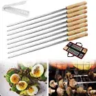 17 Inch Stainless Steel Wide Flat Skewers Set of 8 Kabab Koobideh Skewers Skebab