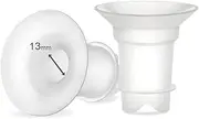 [Maymom] Flange Insert 13 mm Compatible with Medela/Spectra/Momcozy 24 mm Shields/Flanges. Use with Medela Freestyle and Momcozy S9/S11/S12 to Reduce Nipple Tunnel Down to 13 mm; 2pc