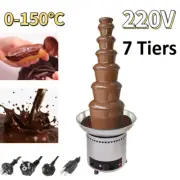 7 Tiers Celebration Party Wedding Heating Chocolate Fountain Machine Fondue New