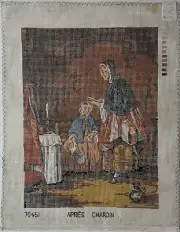 JEAN SIMÉON CHARDIN "THE MORNING TOILETTE" Hand-Painted Needlepoint Canvas